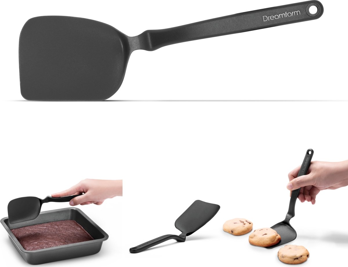 Dreamfarm Mini Chopula stekspade, 23,6 cm, svart