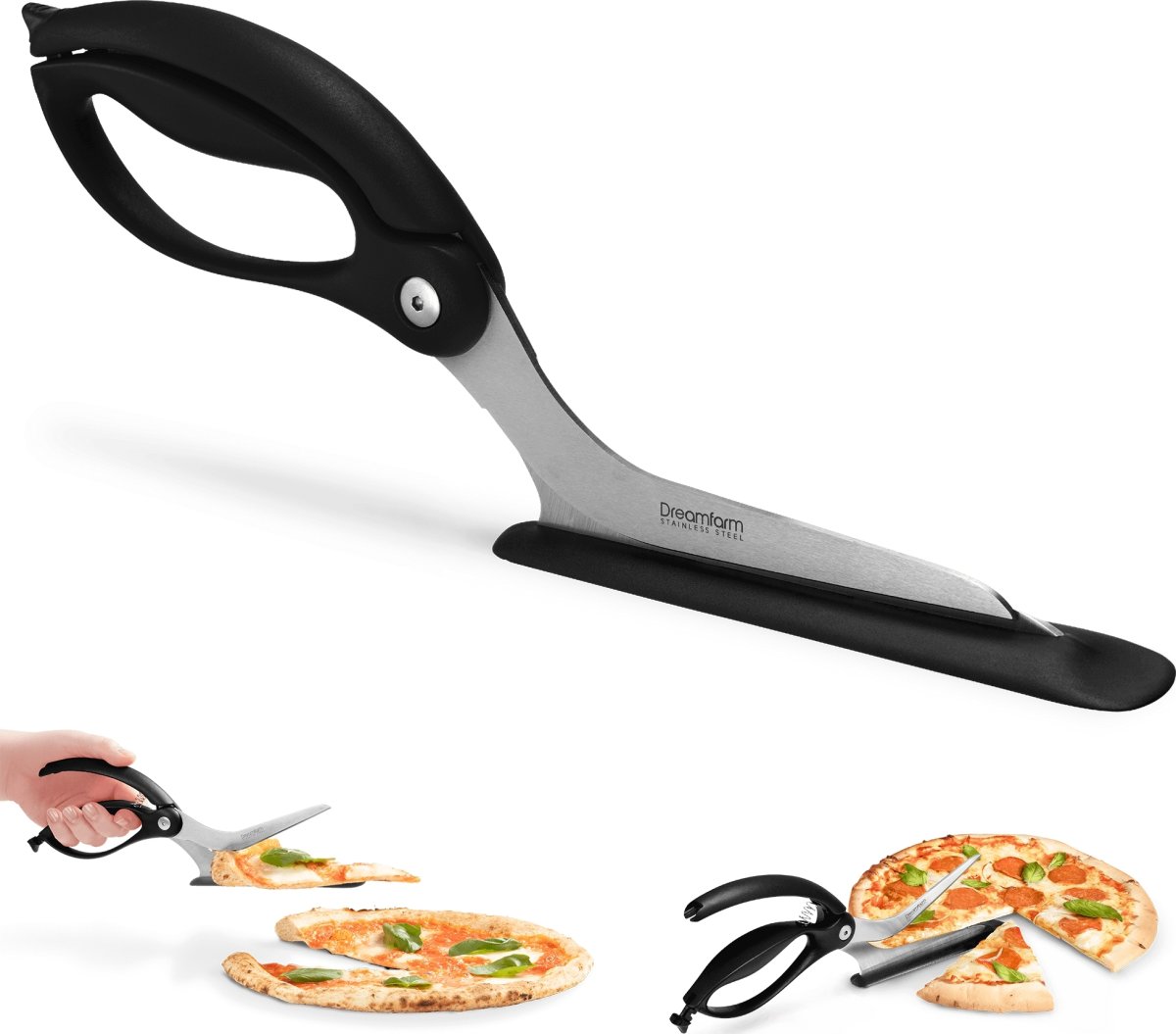 Dreamfarm Scizza pizzaskärare, 30 cm, svart