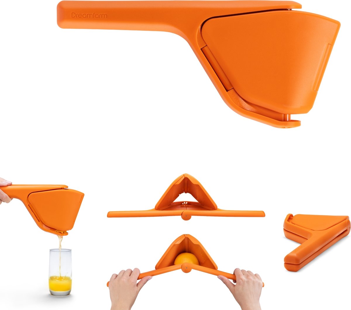 Dreamfarm Fluicer apelsinpress, 28,2 cm, orange