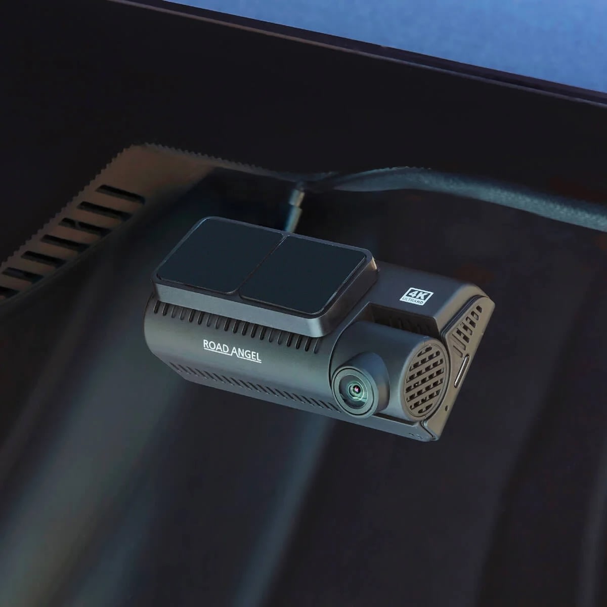 Road Angel Dash Cam bilkamera 4K singel med GPS