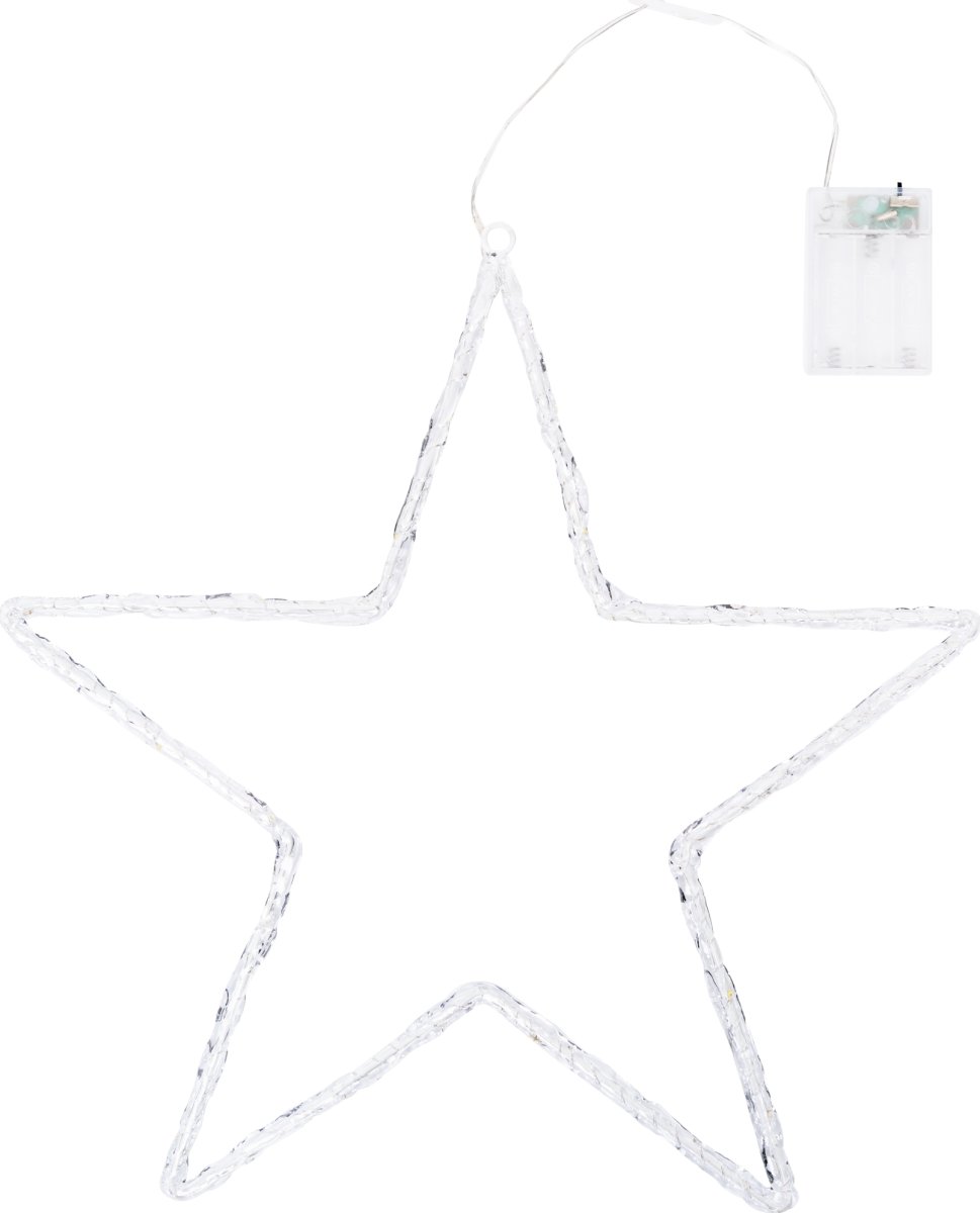 Akrylstjärna LED, Ø40 cm, varmvit