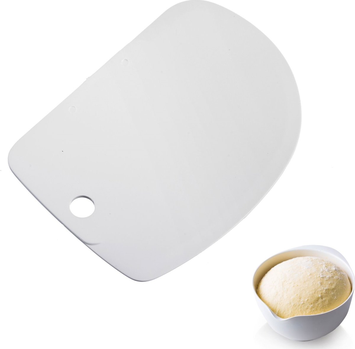 Westmark Degskrapa halvmåne, plast, vit, 12cm