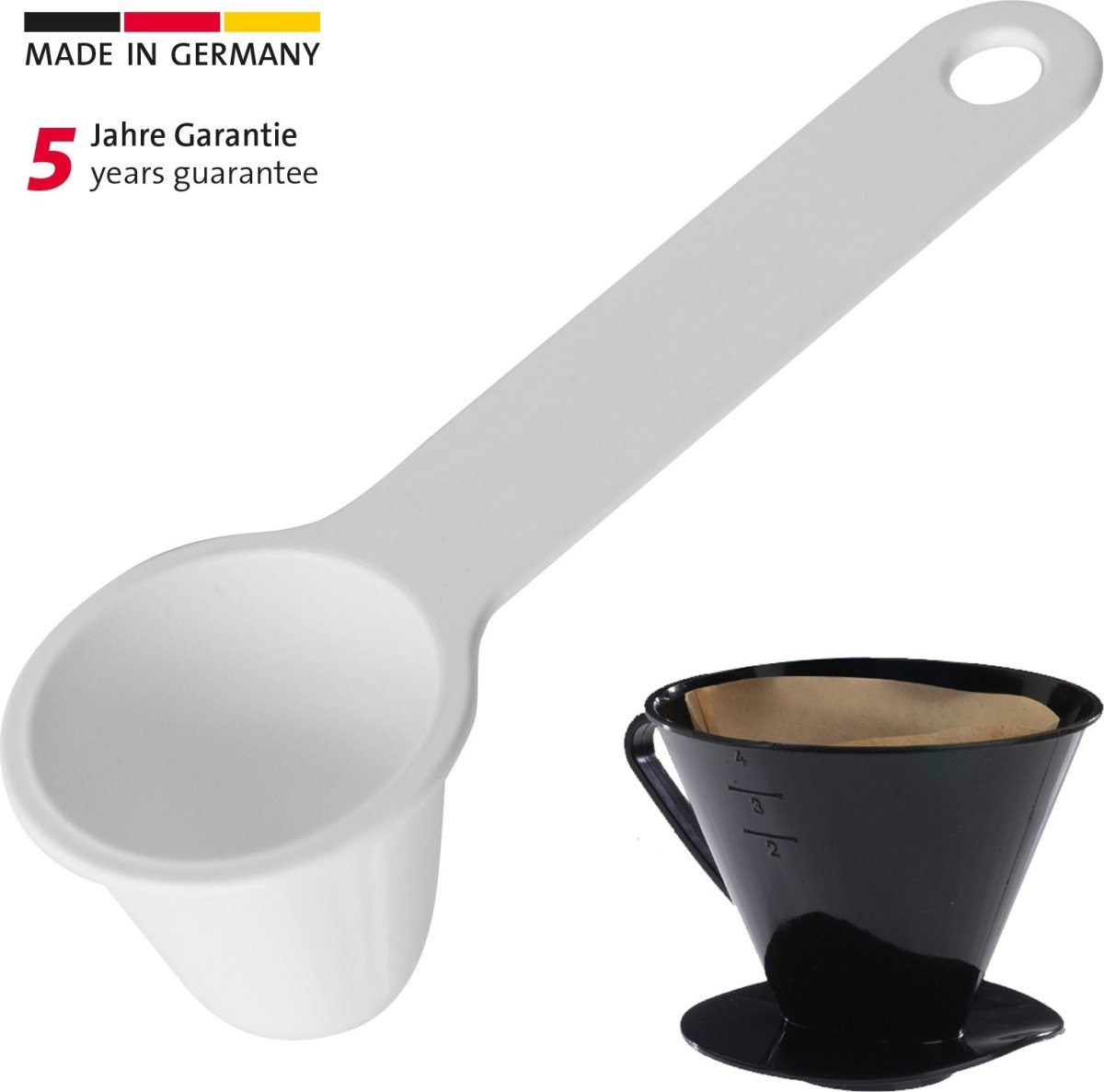 Westmark Kaffemått, plast, vit, 6g.