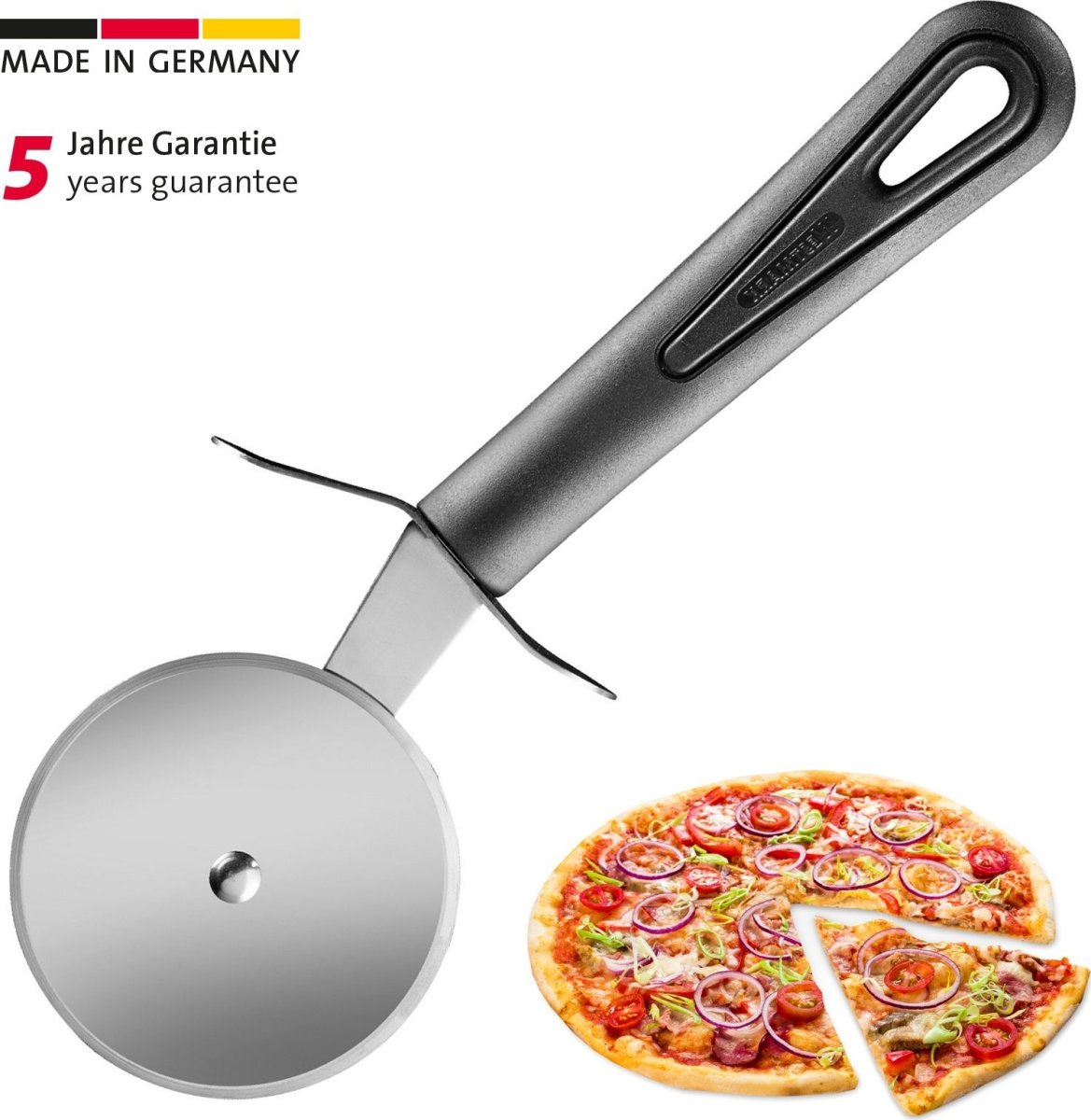 Westmark Pizzaskärare Gentle, plast, svart, Ø6,9cm