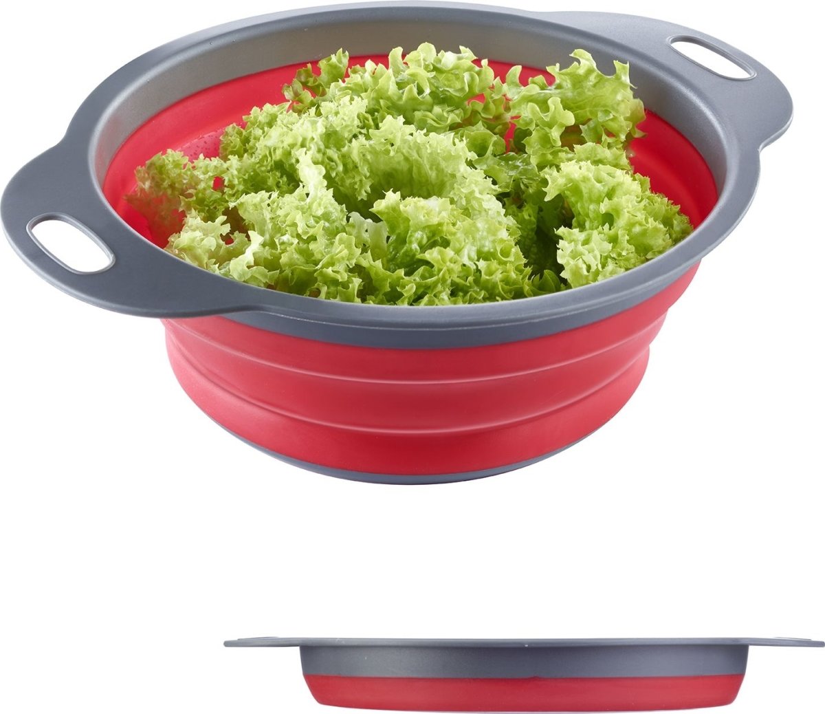 Westmark Durkslag vikbar, plast, grå/röd, Ø22cm