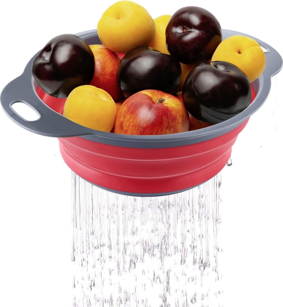 Westmark Durkslag vikbar, plast, grå/röd, Ø22cm