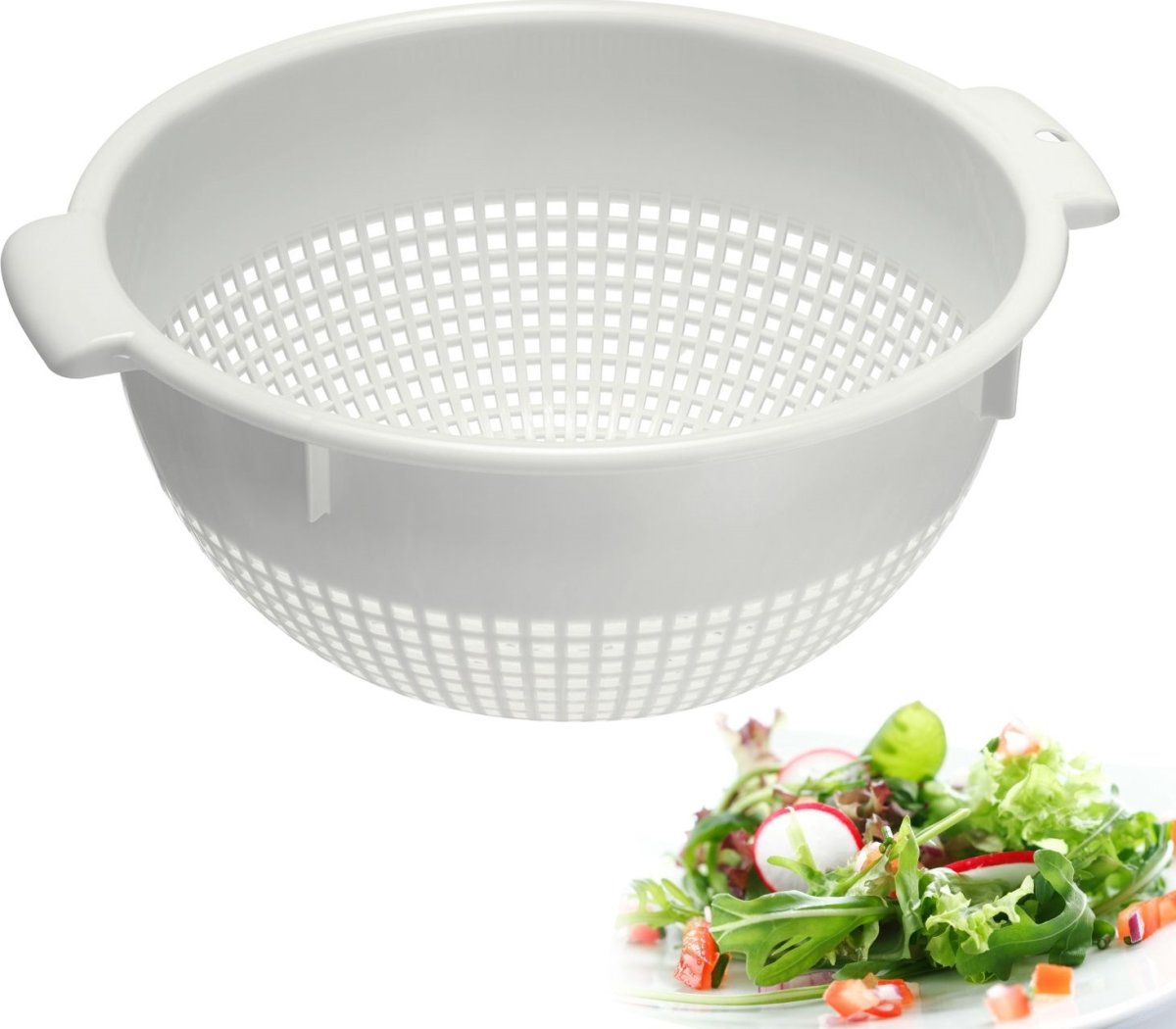 Westmark Dörrknackare, plast, vit, Ø24cm