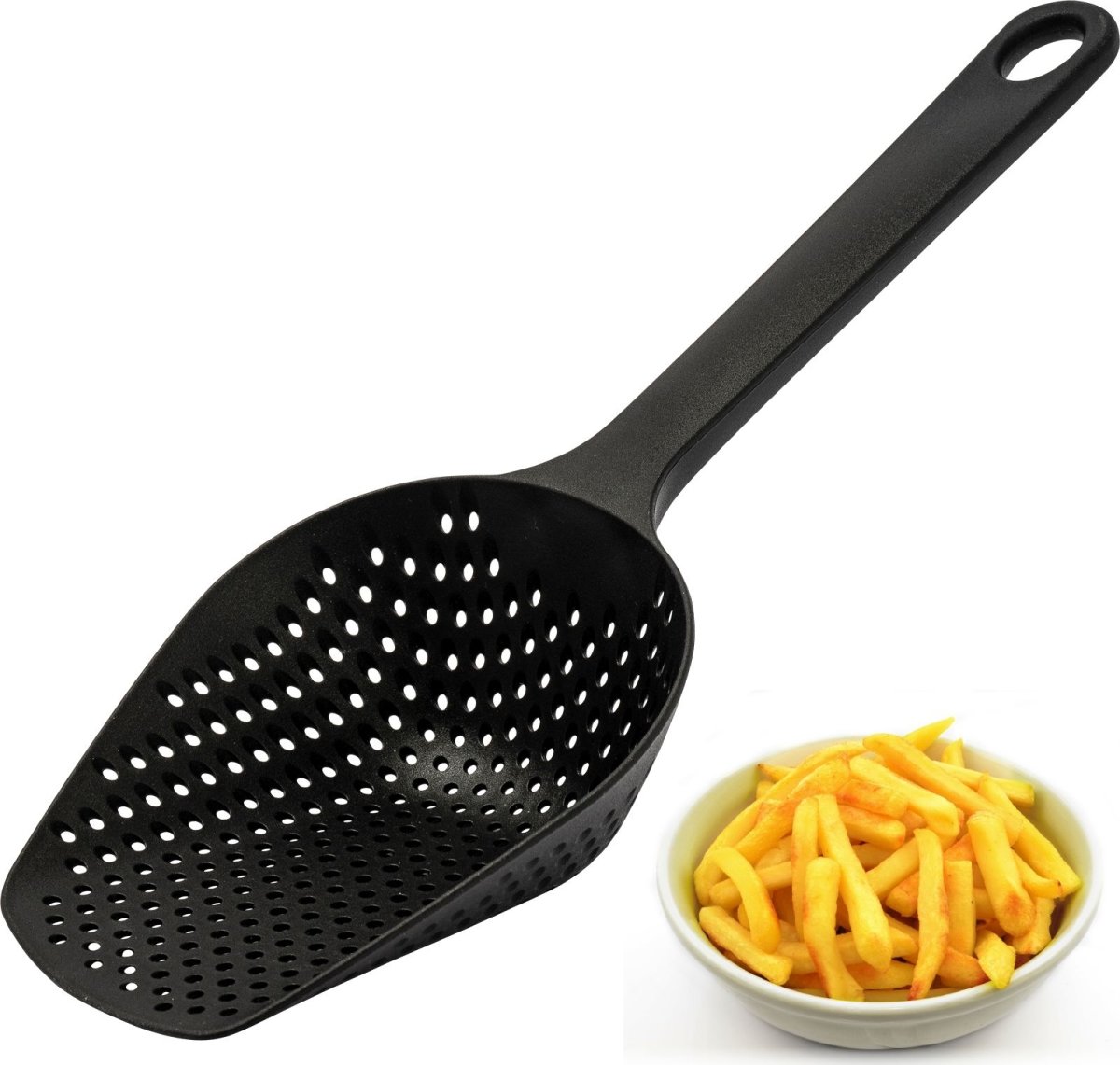 Westmark Pommes frites-sked, plast, svart, 34,5 cm