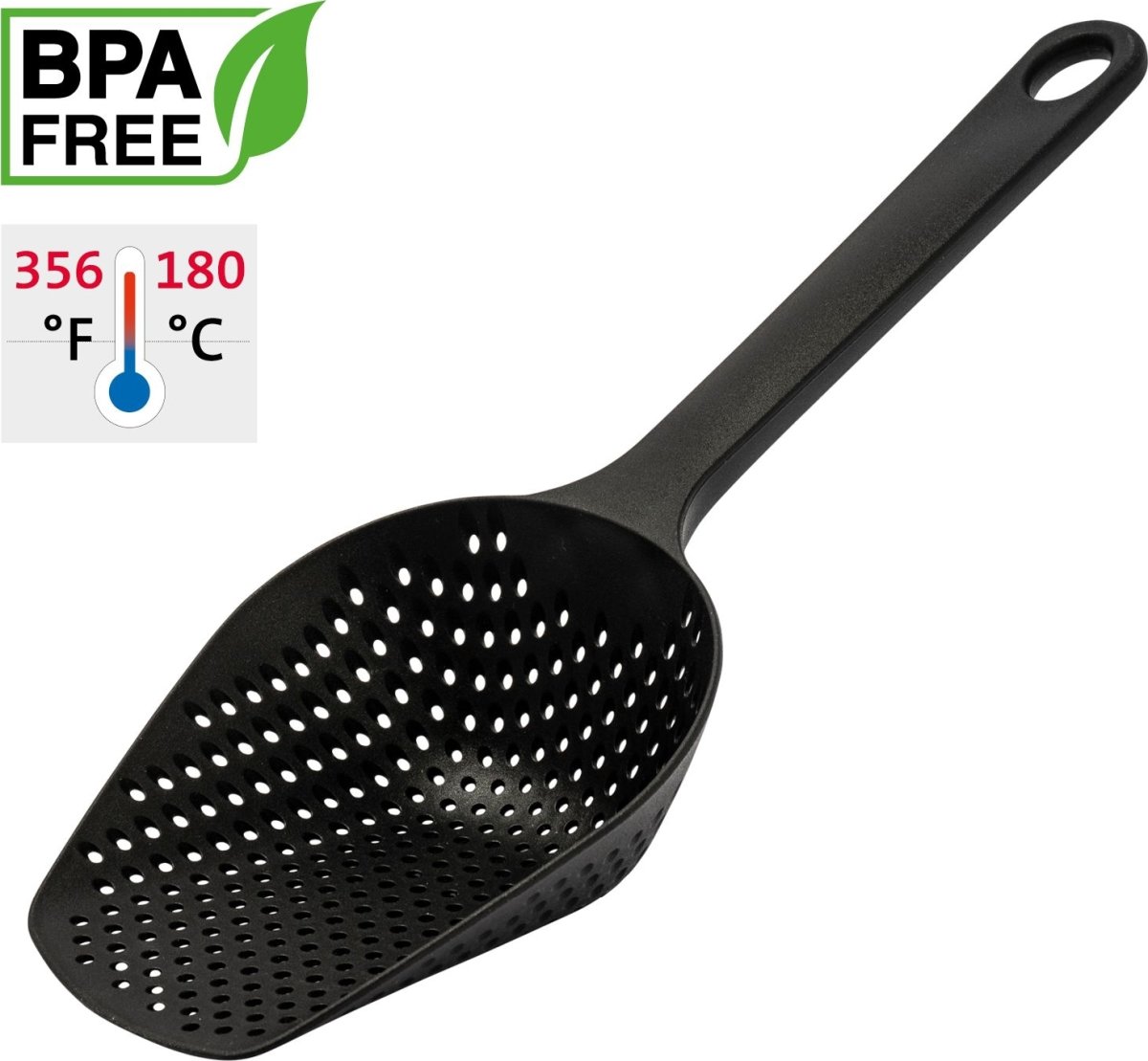 Westmark Pommes frites-sked, plast, svart, 34,5 cm