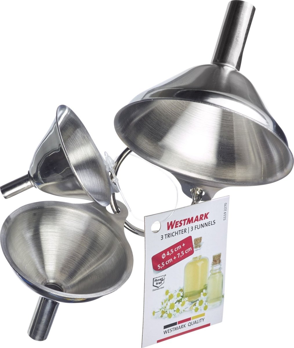 Westmark Tratt-set 3 st, stål, Ø4,5+5,5+7,5cm