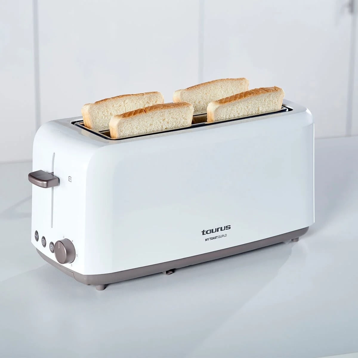 Taurus brödrost Mytoast Duplo 2 spår, XL, vit