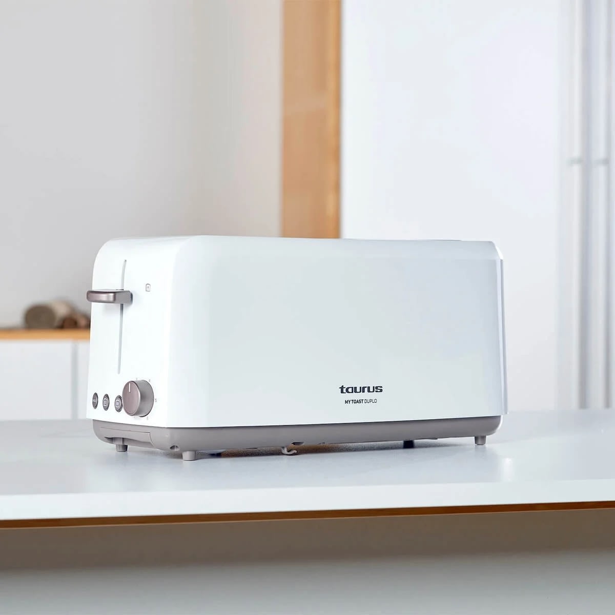 Taurus brödrost Mytoast Duplo 2 spår, XL, vit