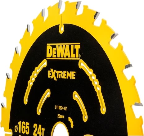 DEWALT cirkelsågklinga, 165x20mm, 24 ton.