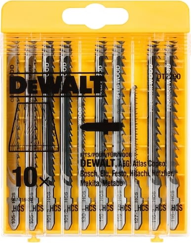 DEWALT sticksågsbladssats för trä, 10 st.