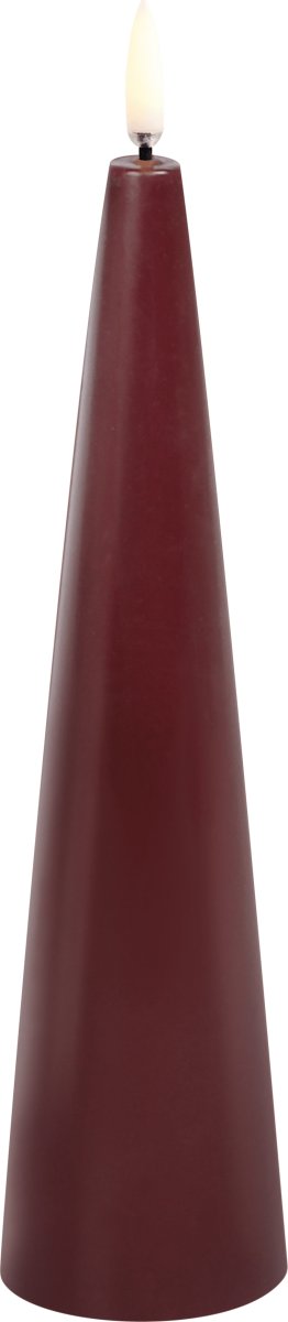 UYUNI LED-ljuskägla, vinröd, H.21,5 cm