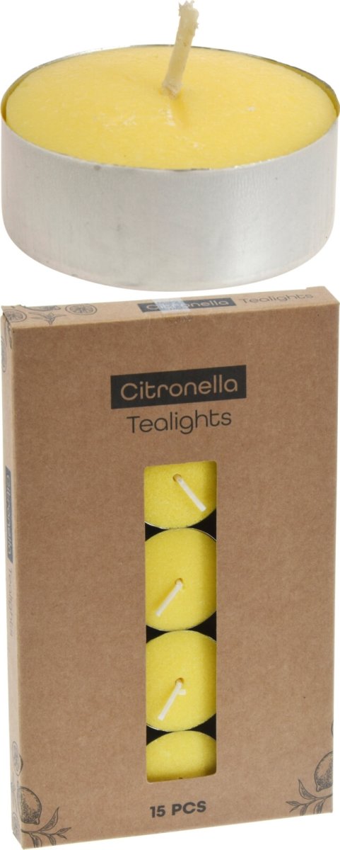 Citronella värmeljus, 15 st.