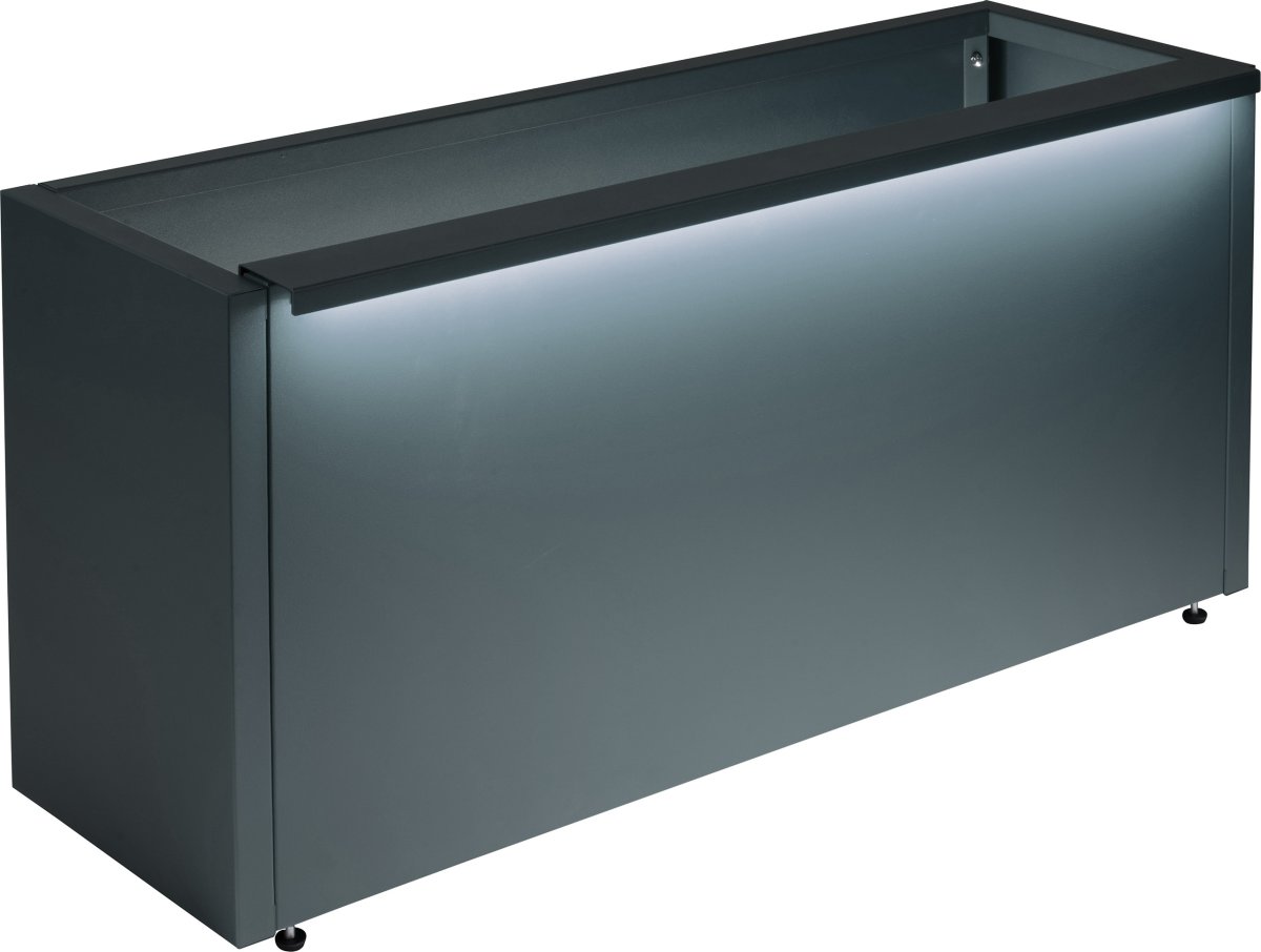 Herstera Blomlåda m/ljus, inne, svart, 100x40x80