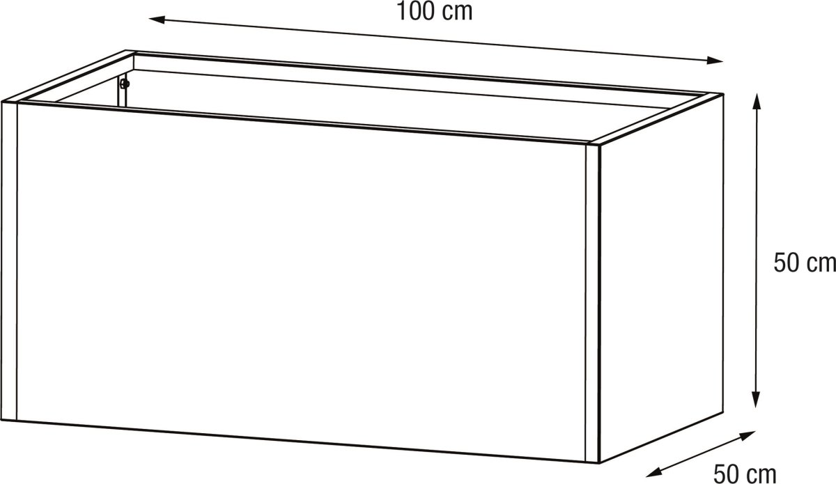 Herstera Blomlåda m/ljus, utomh., svart, 100x50x50