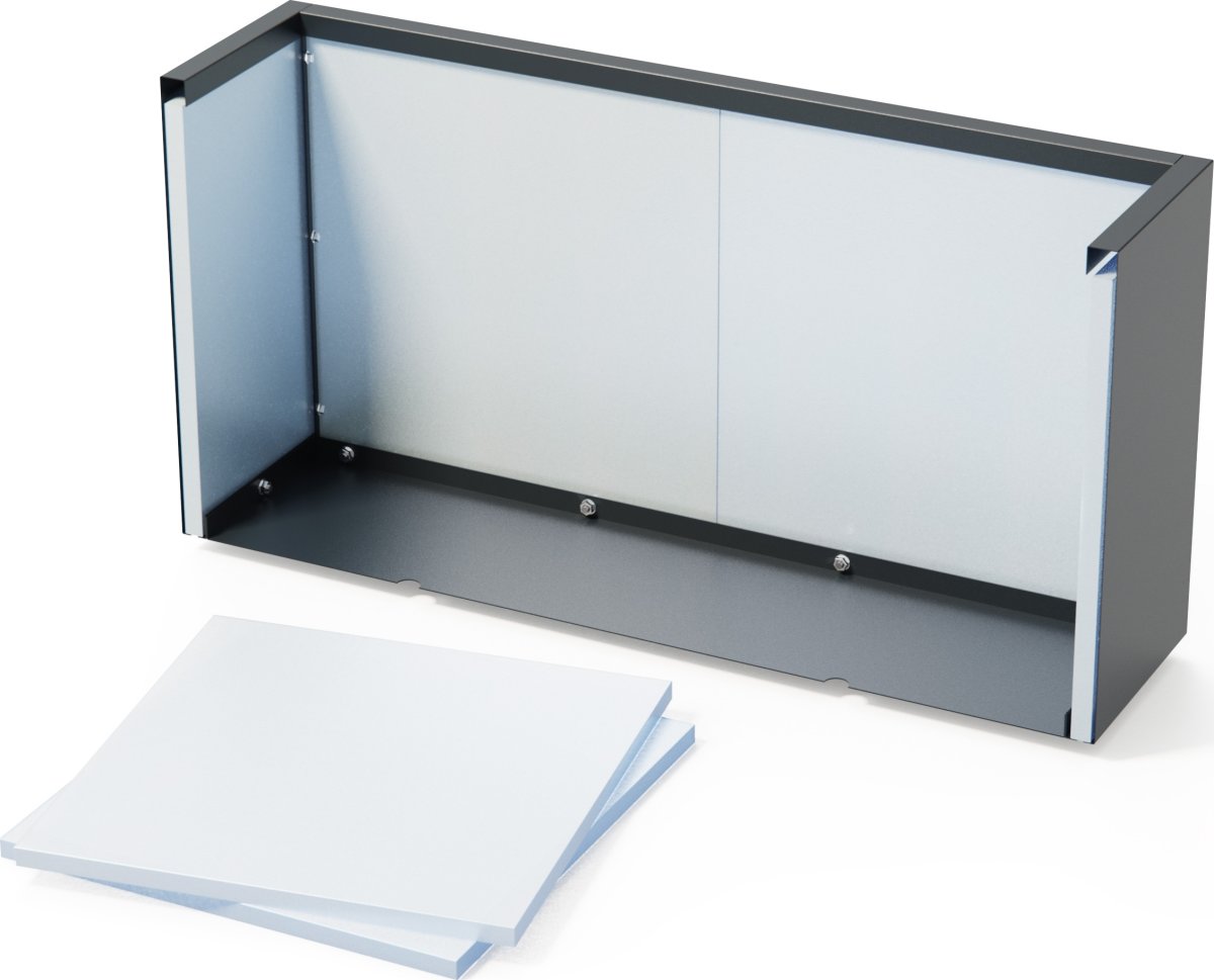 Herstera Blomlåda m/ljus, utomh., svart, 100x40x80