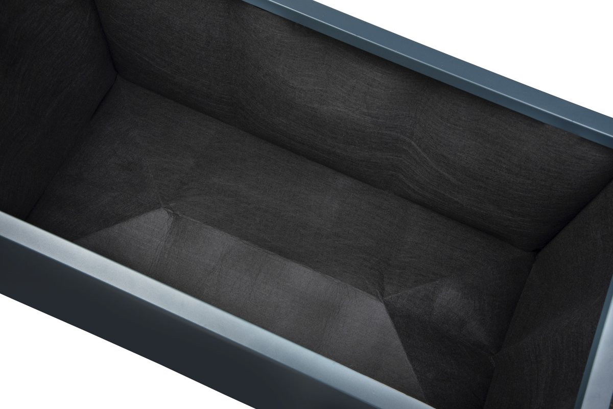 Herstera Blomlåda m/ljus, utomh., svart, 100x40x80