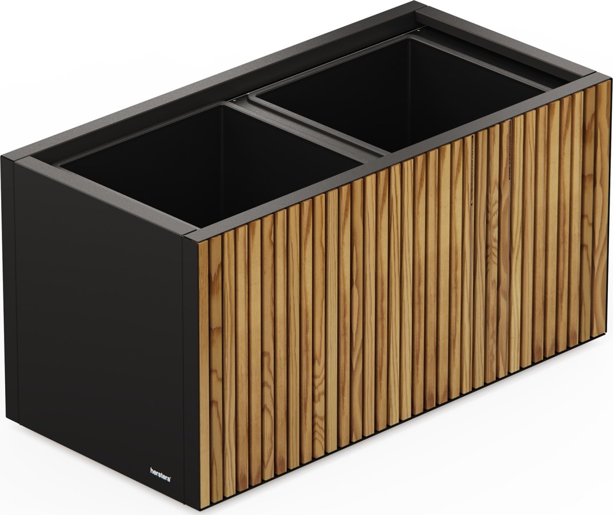 Herstera Blomlåda, inomhus, m/trä, 100x50x50