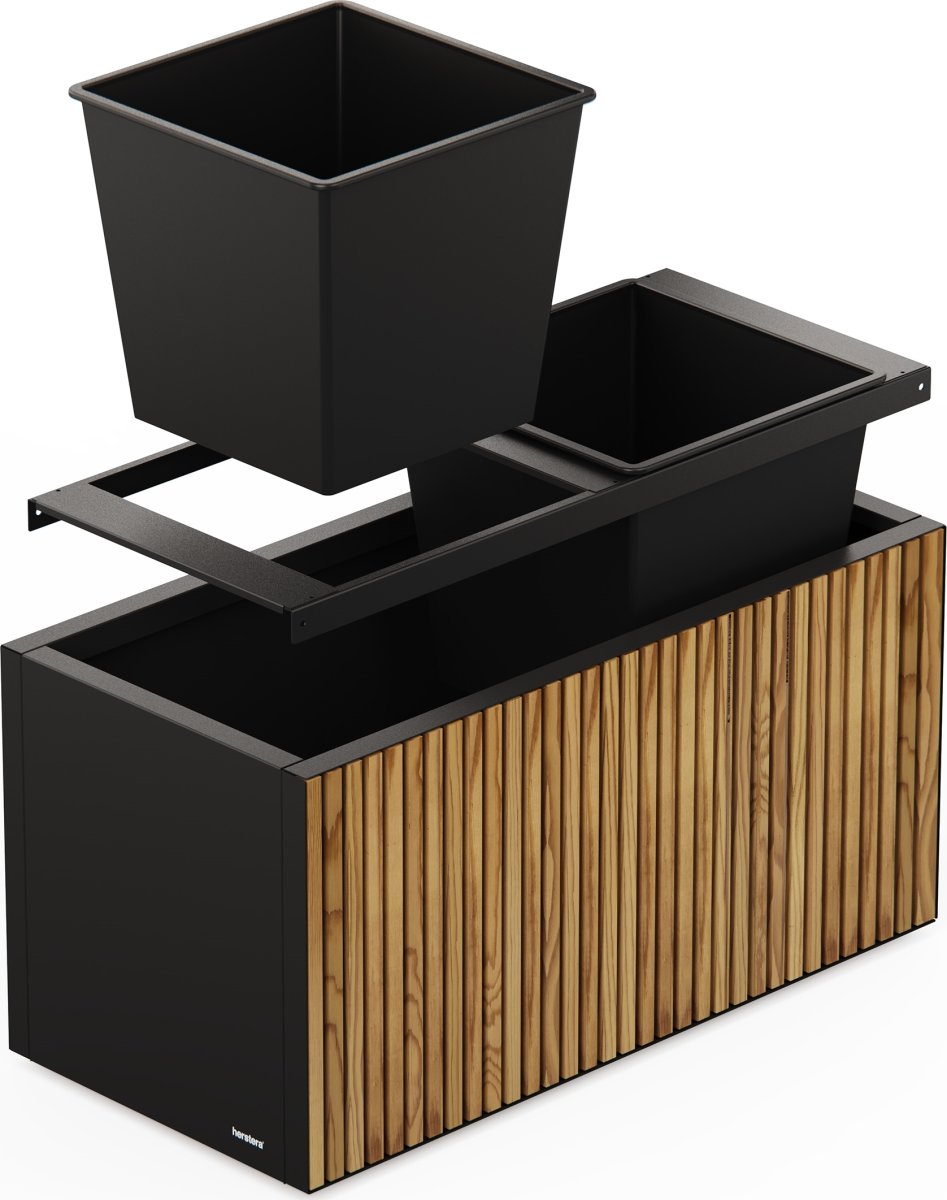 Herstera Blomlåda m/ljus, inne, m.trä, 100x50x50