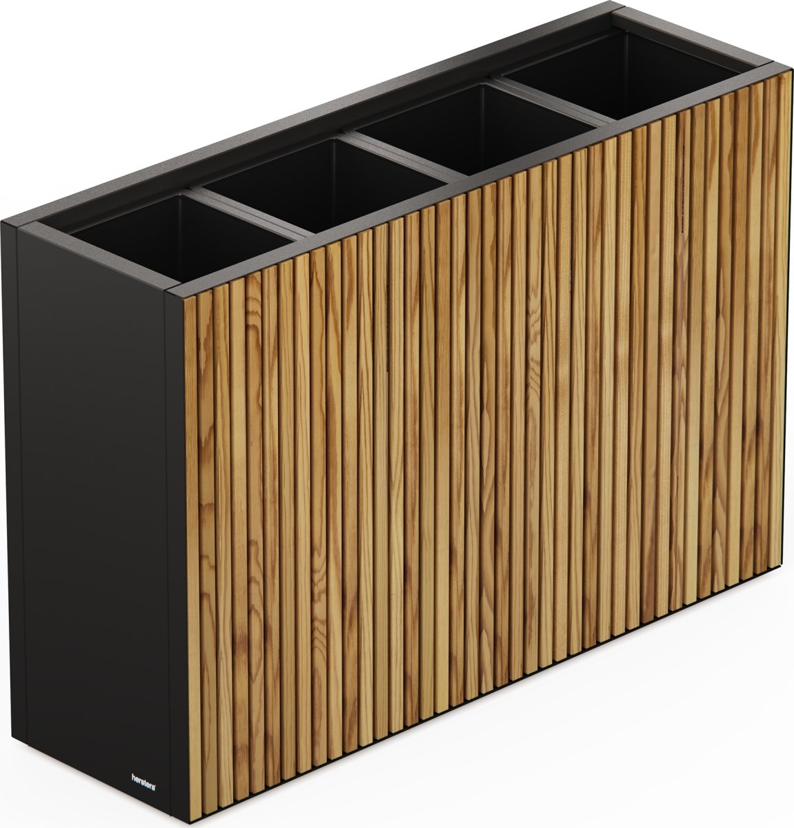 Herstera Blomlåda m/ljus, inne, m.trä, 120x40x80