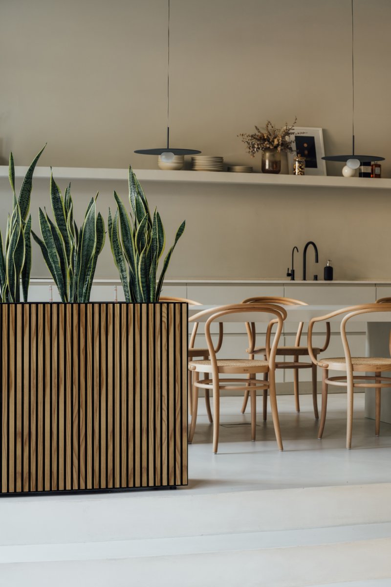 Herstera Blomlåda m/ljus, inne, m.trä, 120x40x80