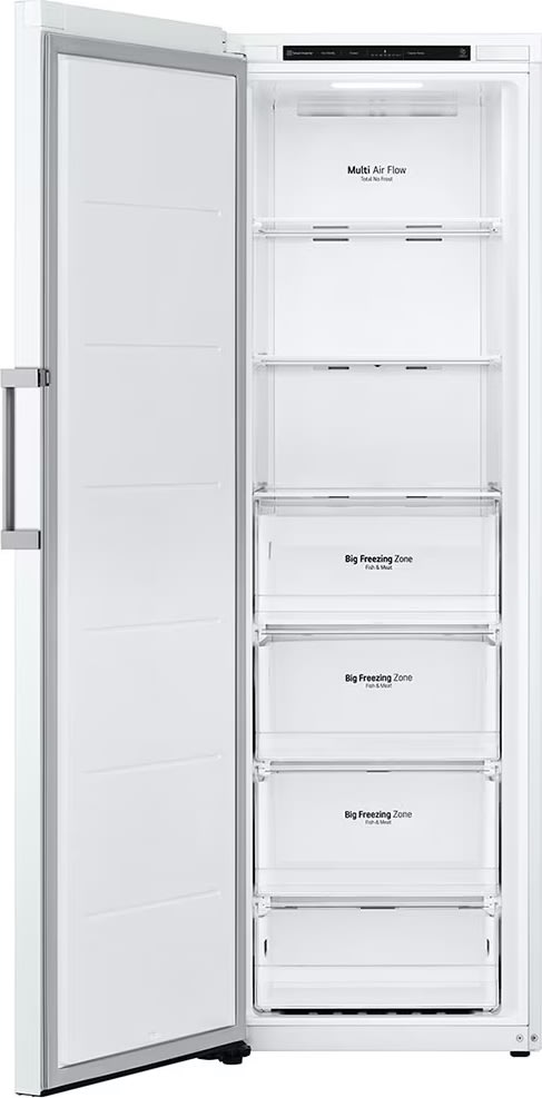 LG fristående frysskåp, 324L, vit