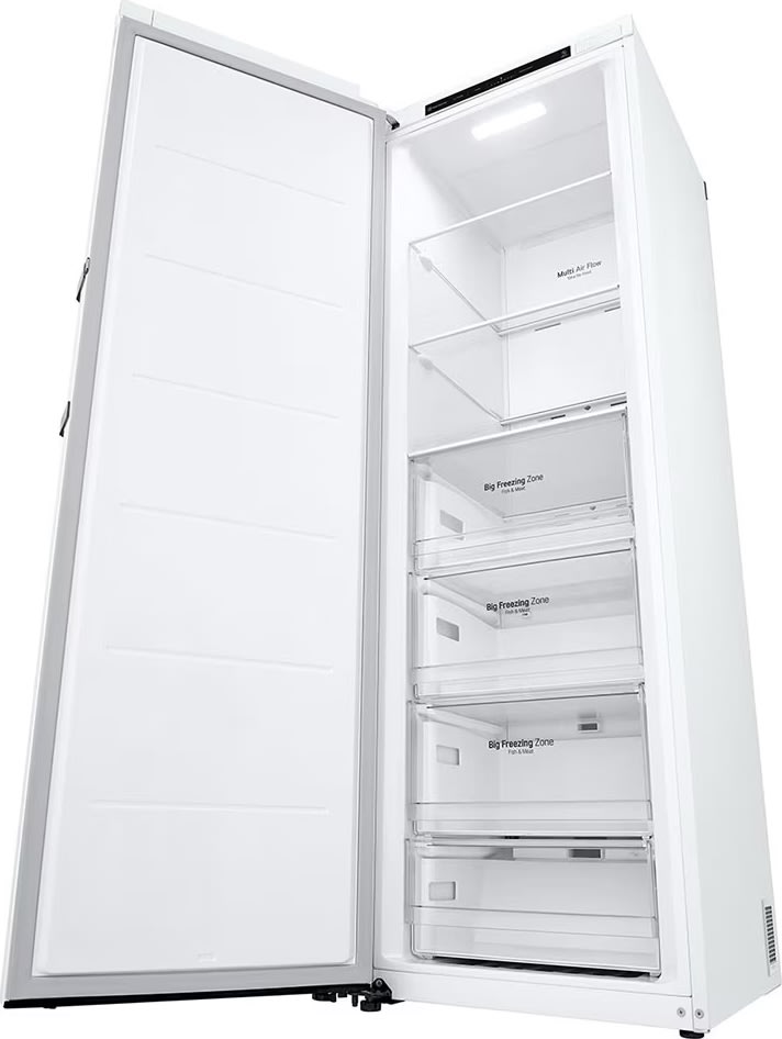 LG fristående frysskåp, 324L, vit