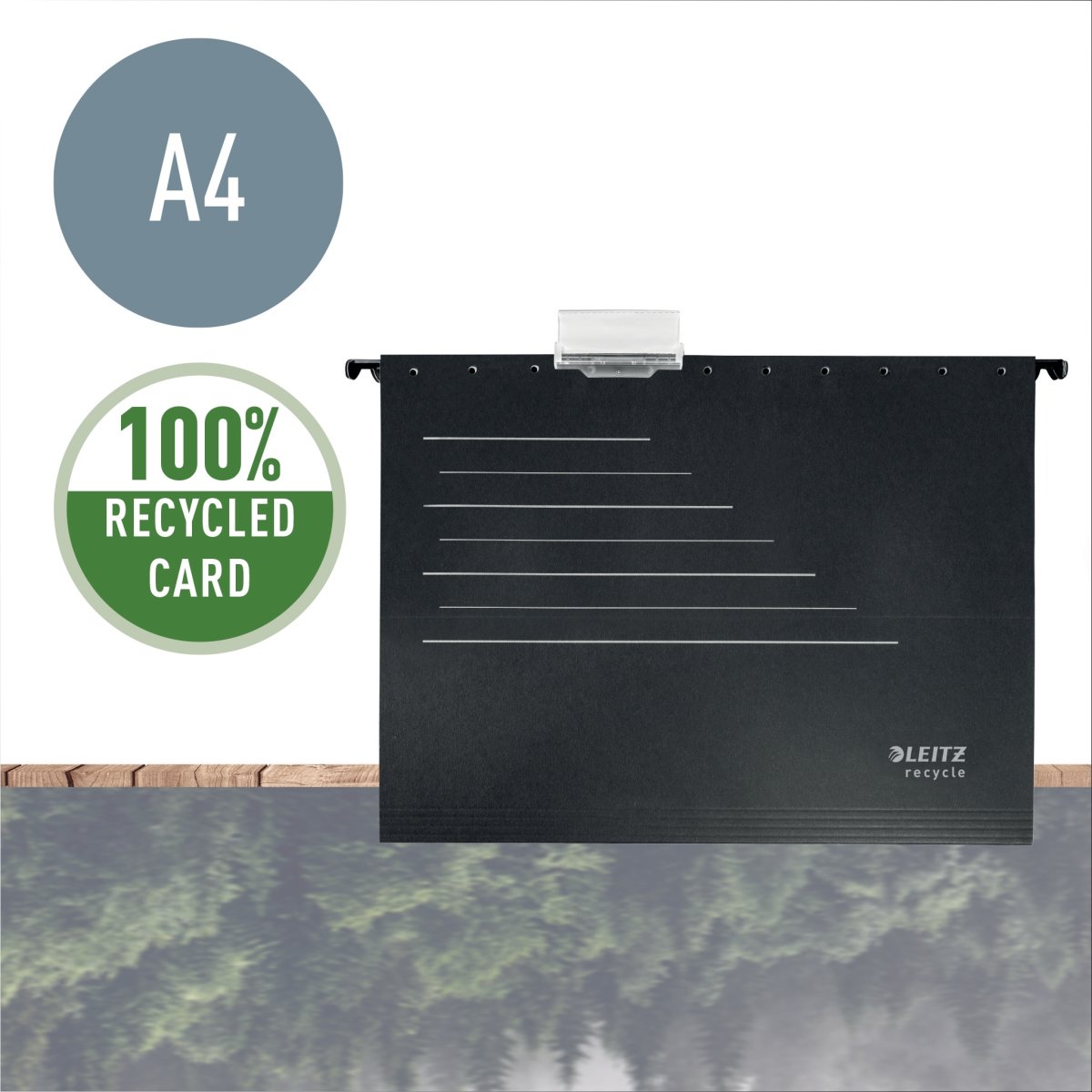 Leitz Recycle hängmapp | A4 | Svart
