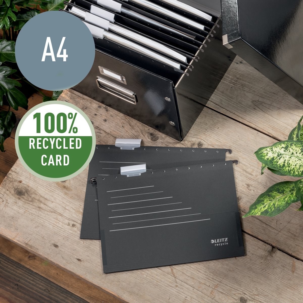 Leitz Recycle hängmapp | A4 | Svart