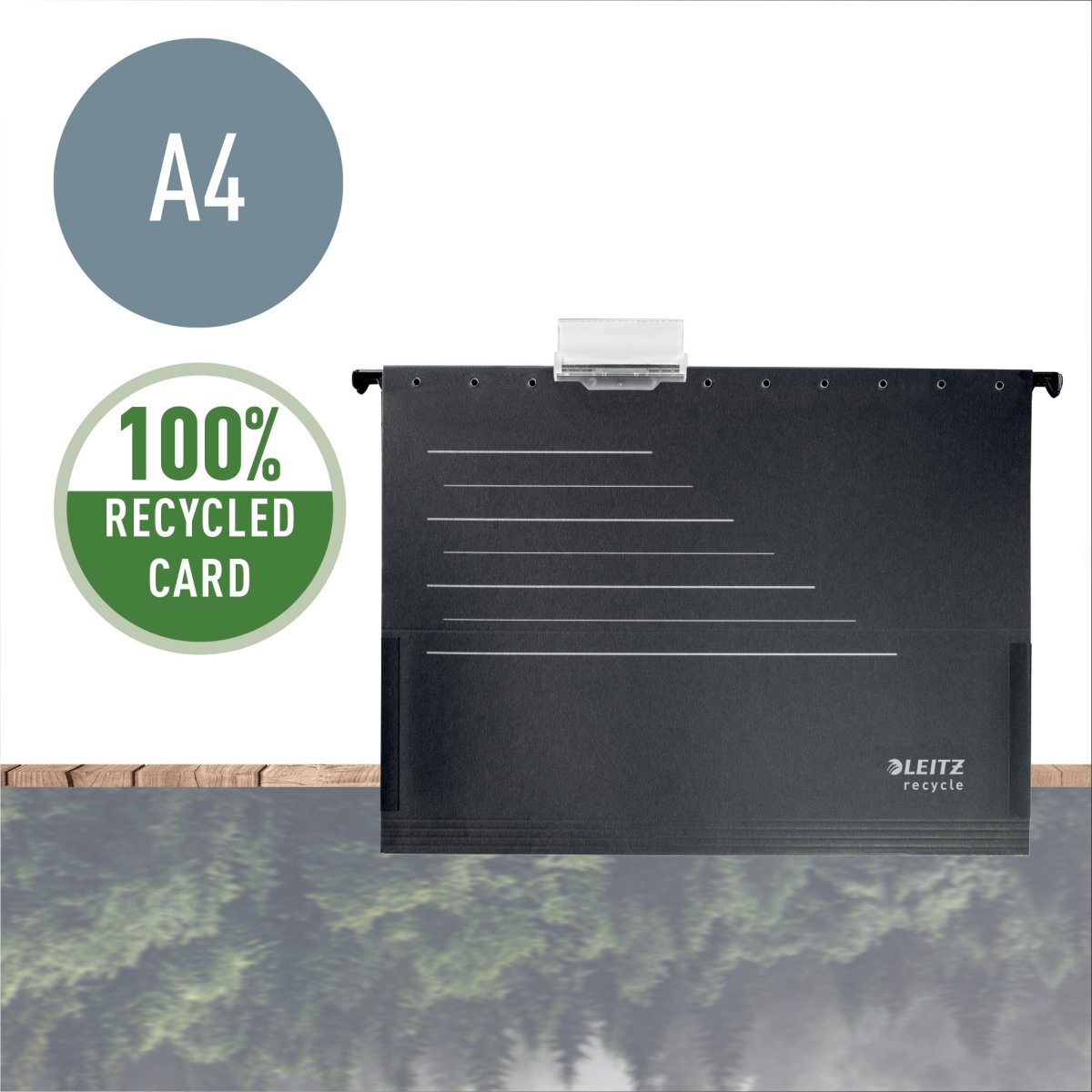 Leitz Recycle hängmappsficka | A4 | Svart