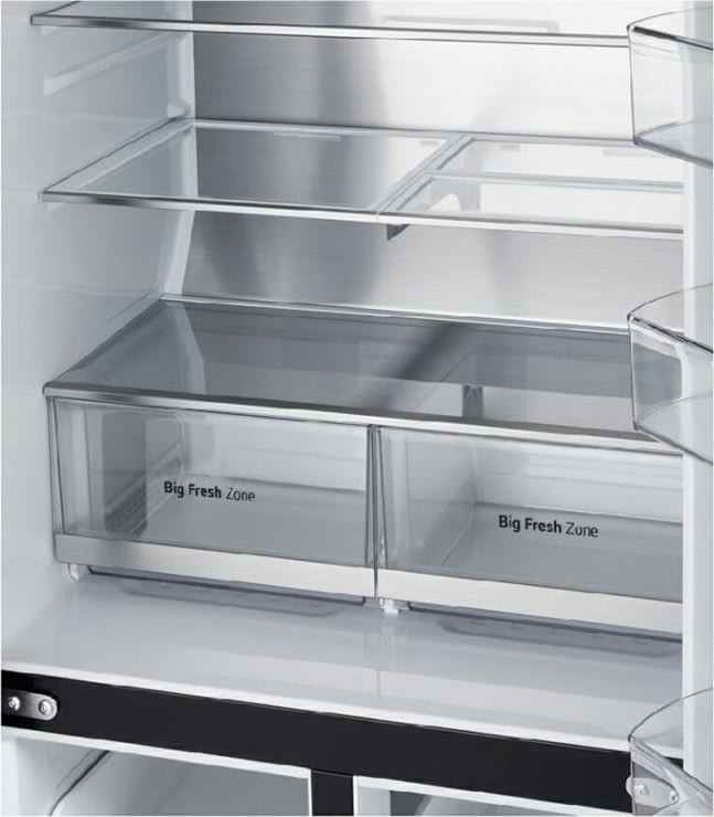 LG kylskåp med instaview, H179 cm, 508L, svart