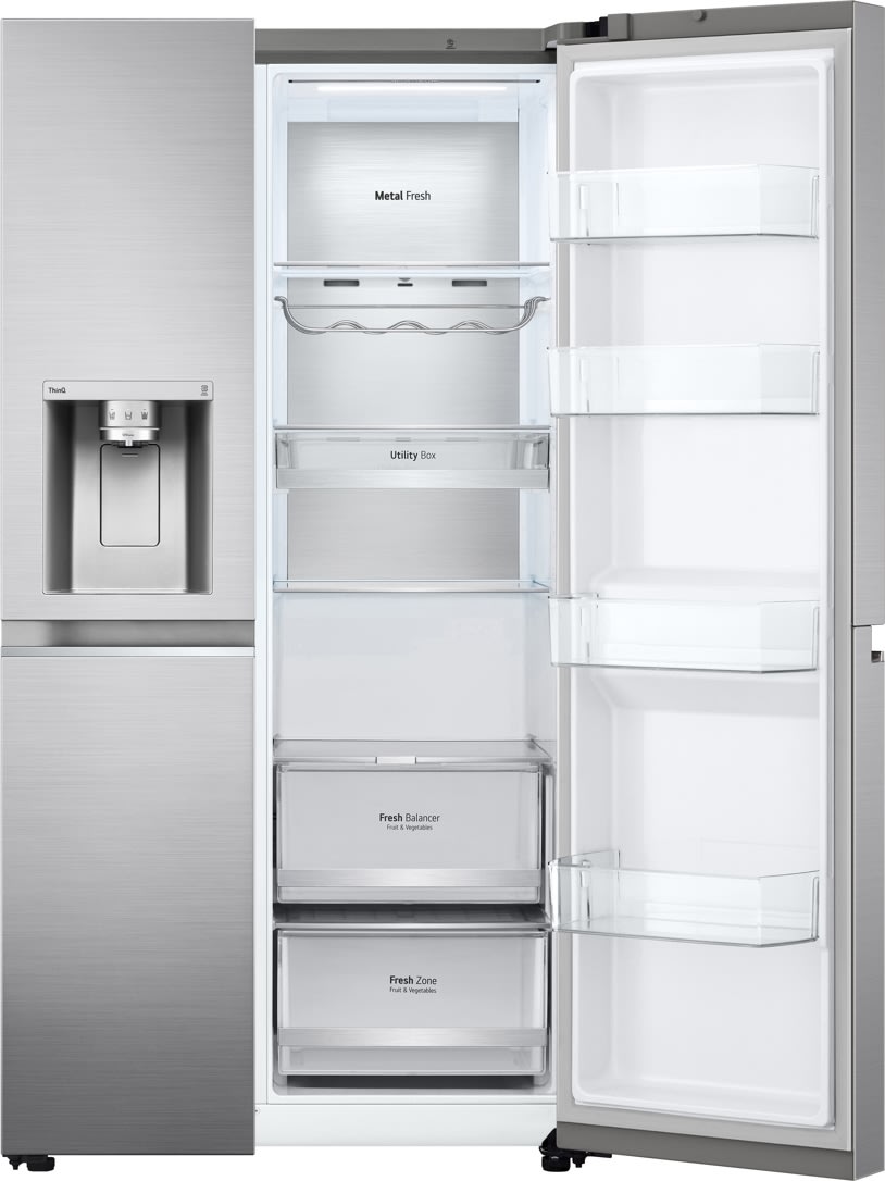LG-kylskåp med Wi-Fi, is och vatten, 635L, stål