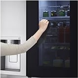 LG kylskåp med instaview, vatten/is, 635L, grå