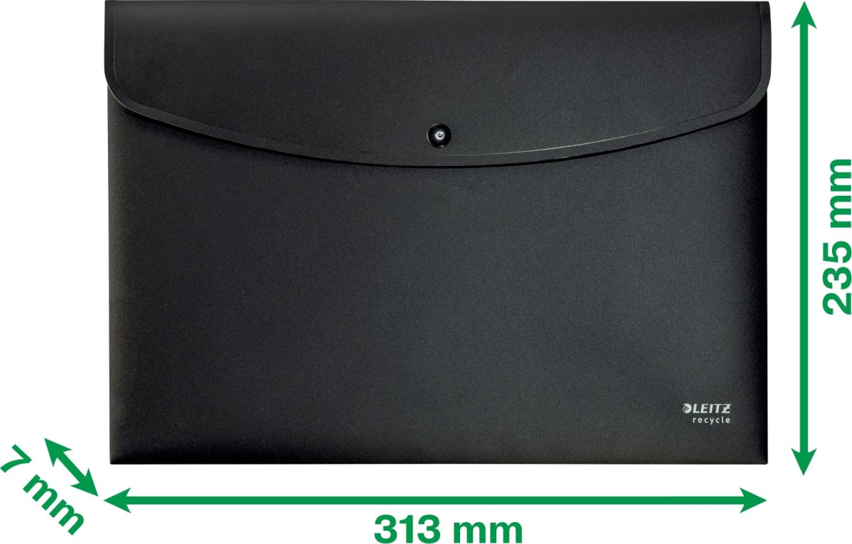 Leitz Recycle A4-dokumentportfölj, PP-plast, svart
