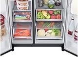 LG kylskåp med instaview, vatten/is, 635L, svart
