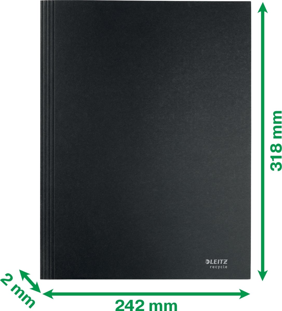 Leitz Recycle A4-kartongmapp | 3 klaffar | Svart