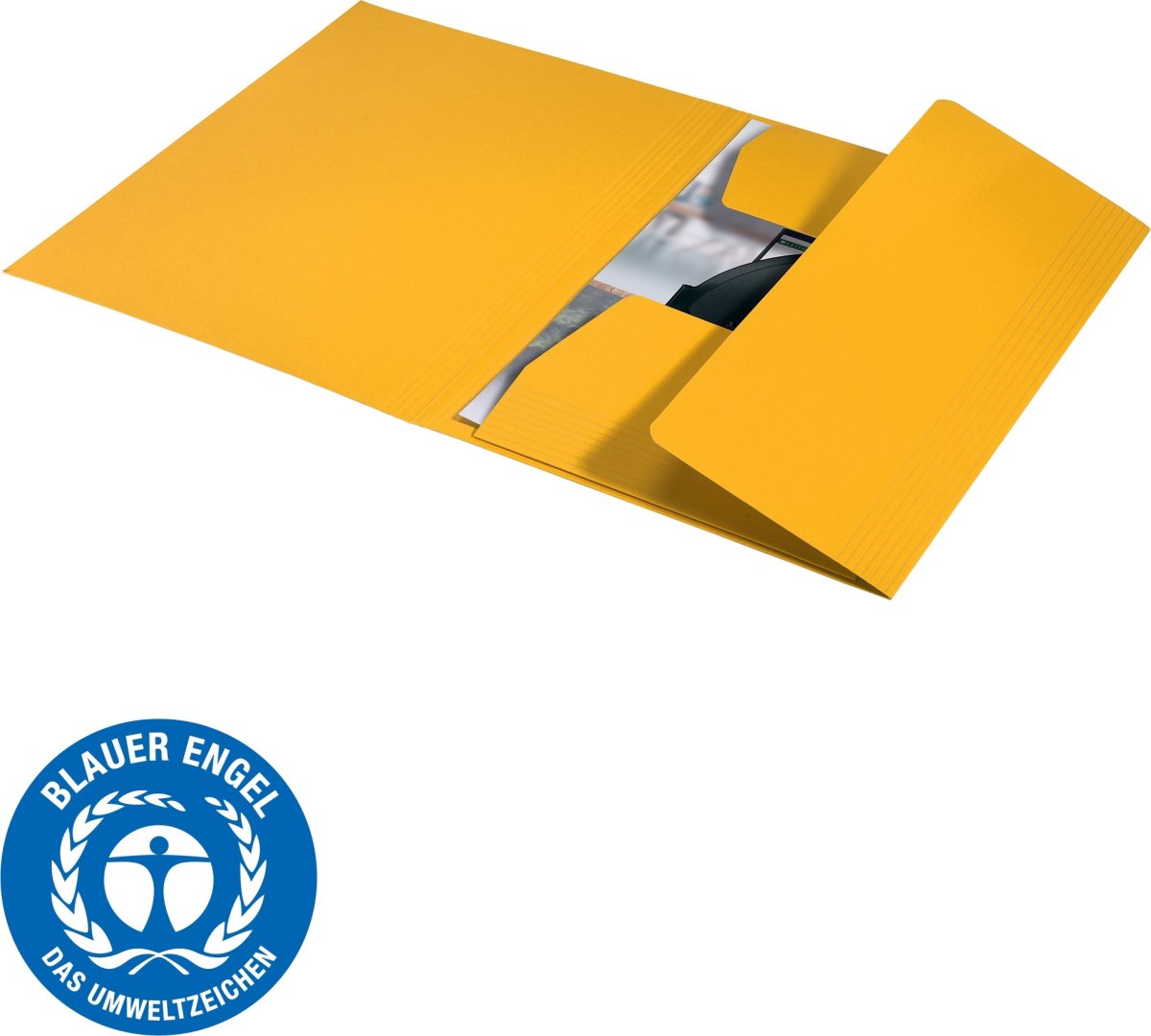Leitz Recycle 3-flikig mapp | A4 | Kartong | Gul