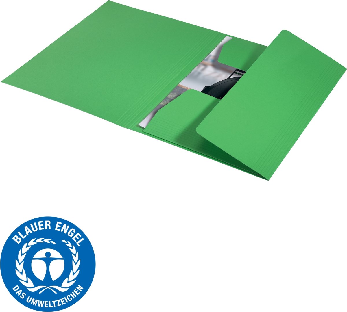 Leitz Recycle 3-flikig mapp | A4 | Kartong | Grön