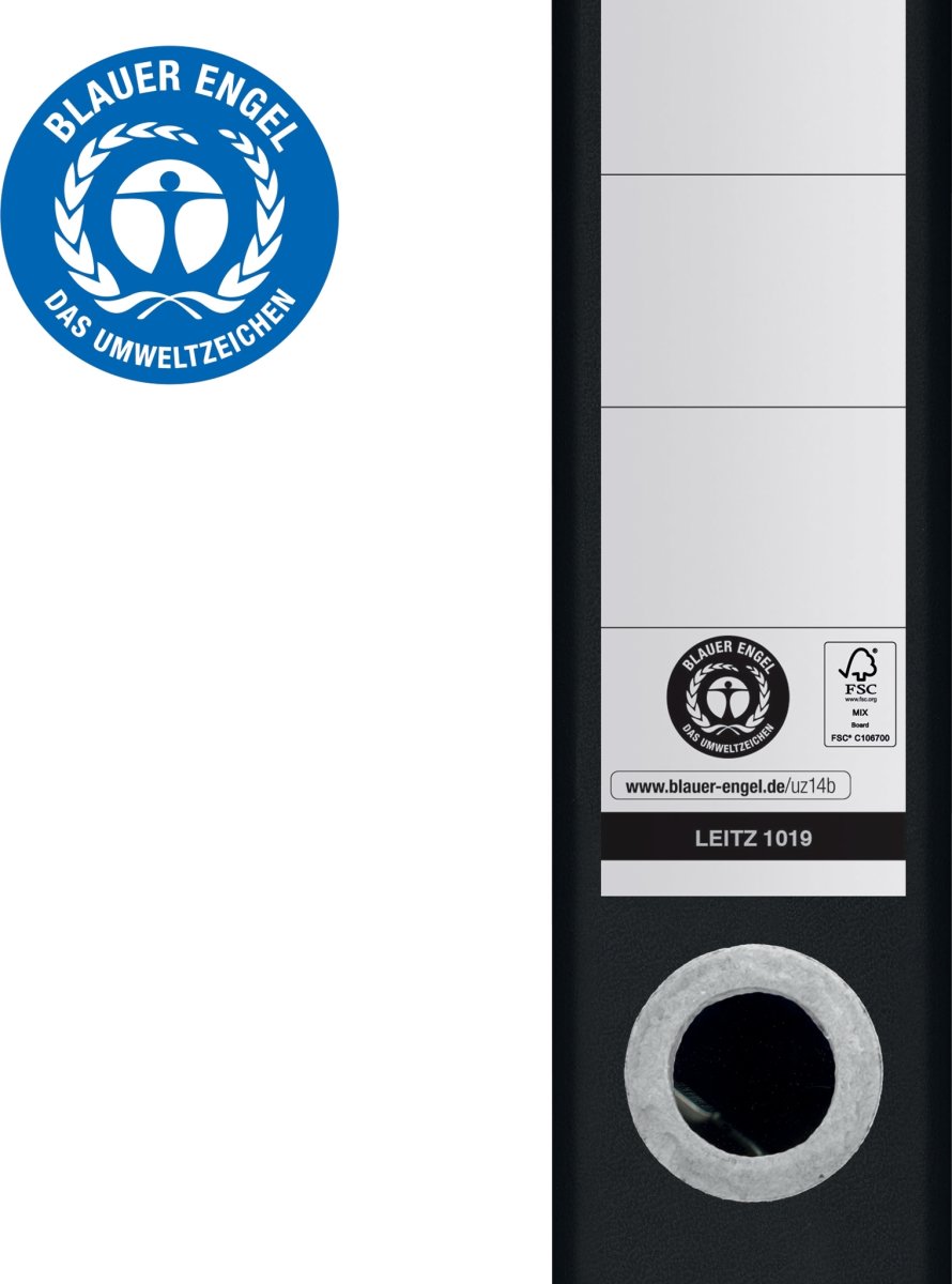 Leitz 180 Recycle A4-pärm med EU-hål, svart