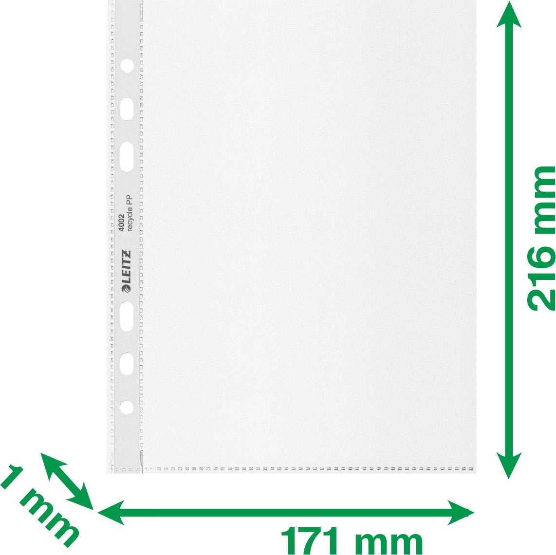Leitz Recycle Pocket, A5, Topp, 100my, 25 st.