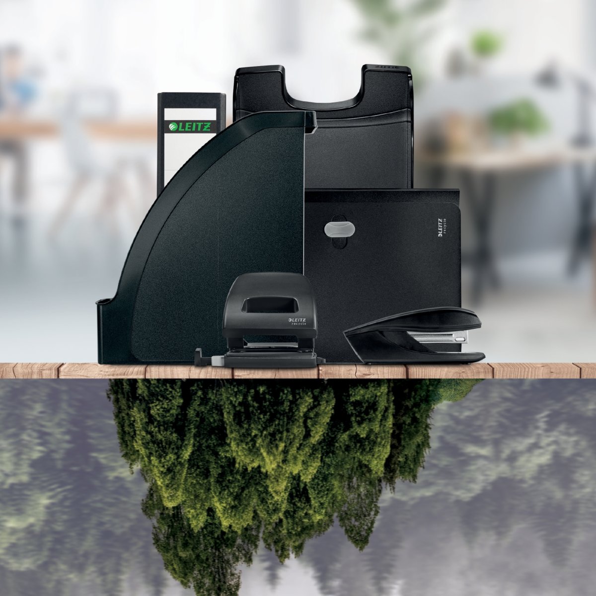 Leitz Recycle plastfickor, A4, Dispenser , 40 st.
