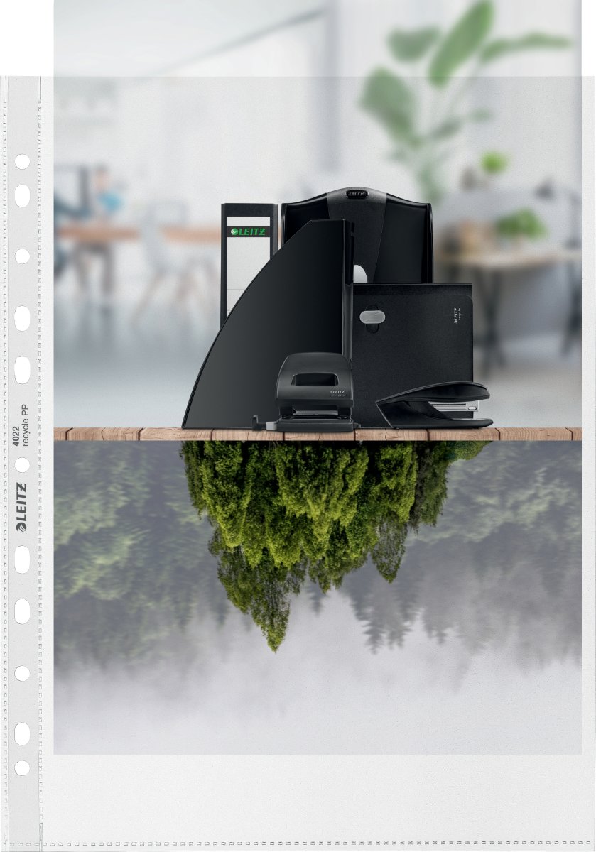 Leitz Recycle plastfickor, A4, Dispenser , 40 st.
