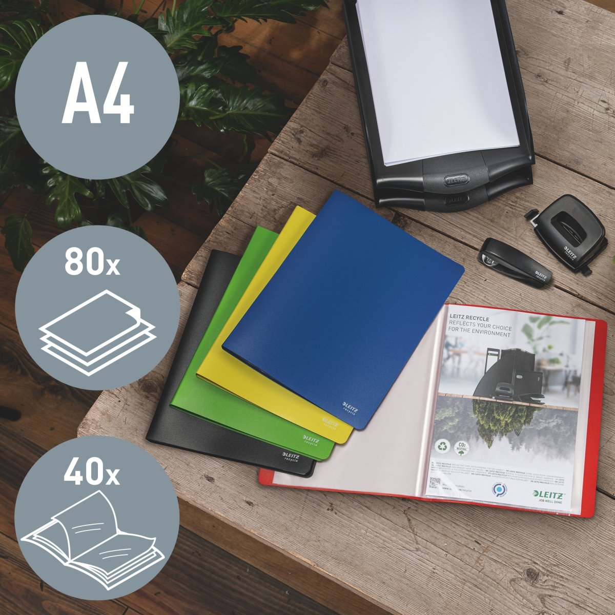 Leitz Recycle displaybok | A4 | 40 fickor | Gul