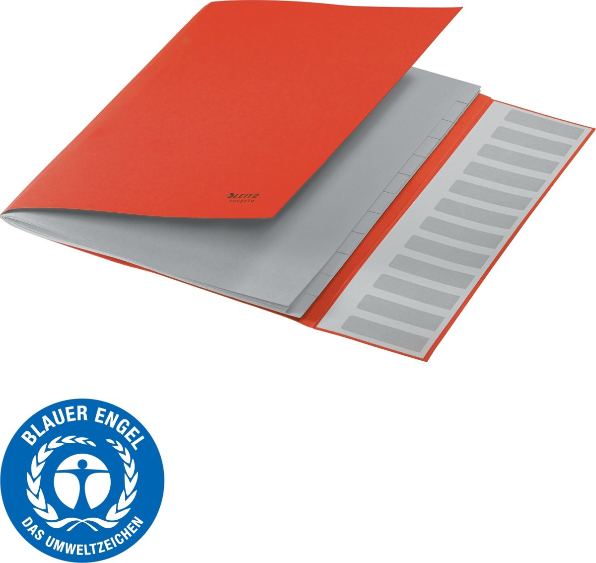Leitz Recycle sorteringsmapp | 12 flikar | Röd
