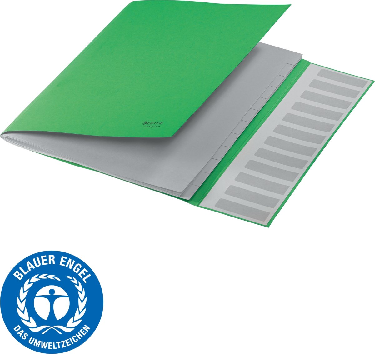 Leitz Recycle sorteringsmapp | 12 flikar | Grön