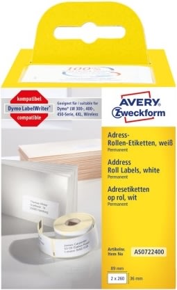 Avery Adressetiketter | 36 x 89 mm | 520 st.