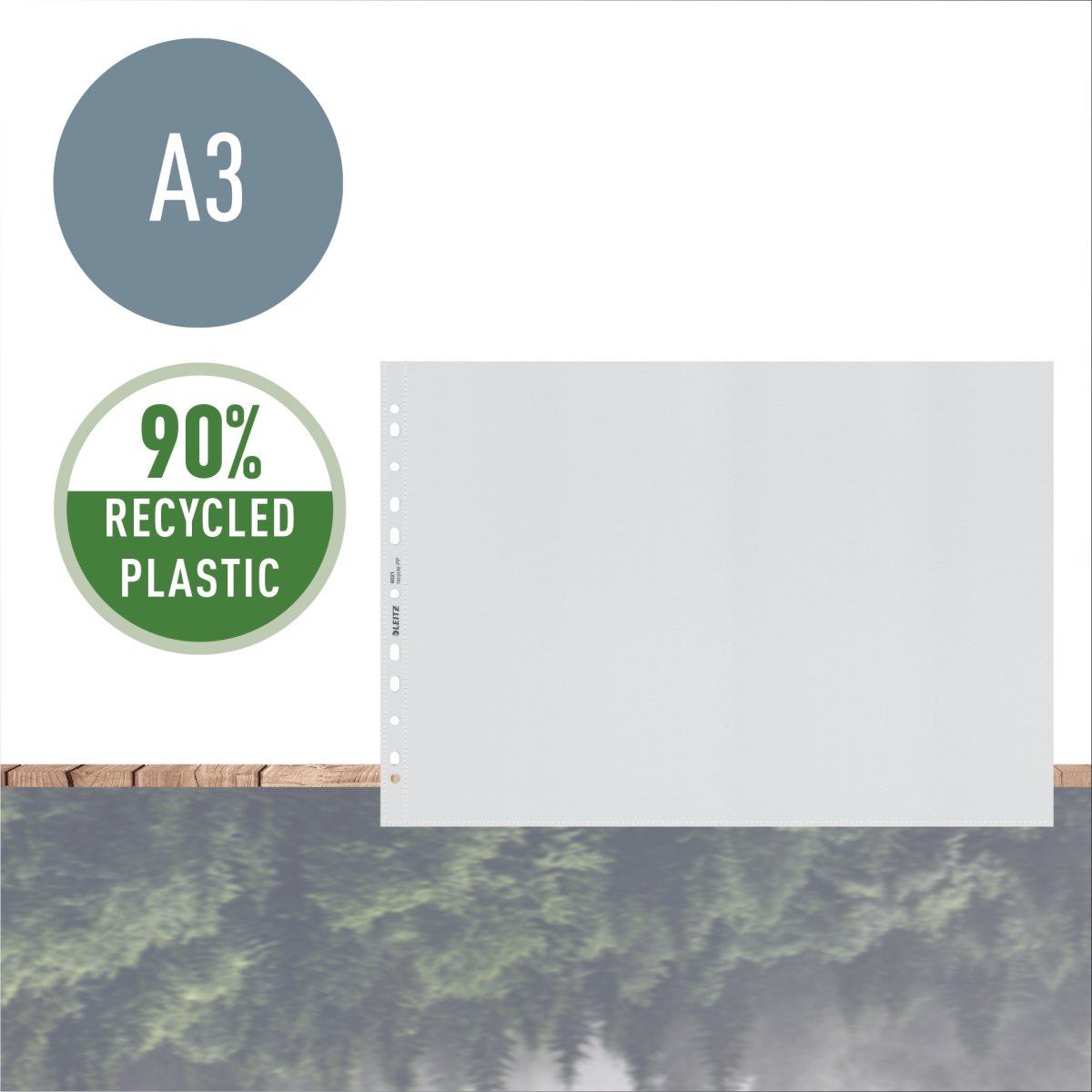 Leitz Recycle Pocket, A3, Topp, 100my, 25 st.